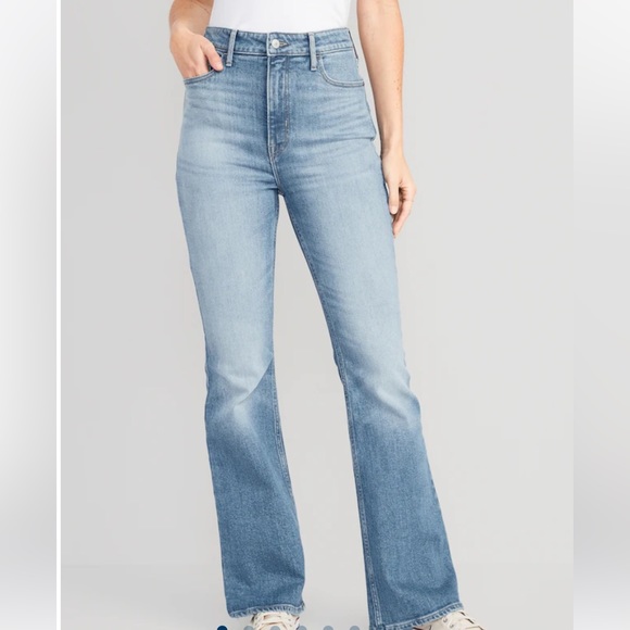 PETITE WOMENS FLARE JEANS - Picture 1 of 2